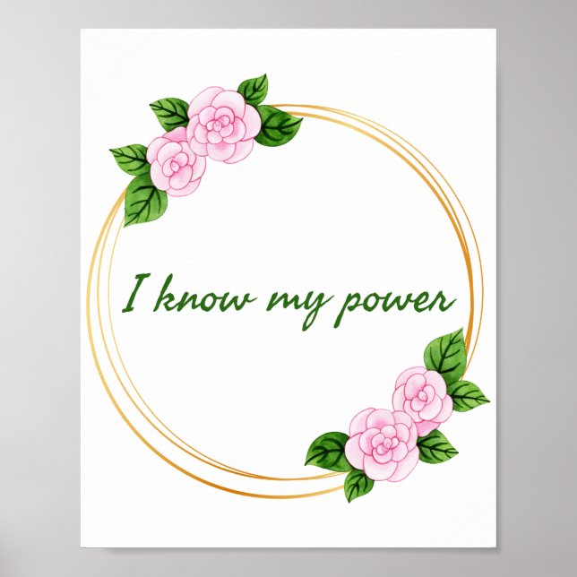 motivational affirmations for work poster (Front)