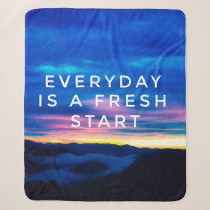 Motivational and inspirational quotes - Everyday i Sherpa Blanket