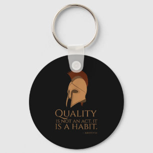Motivational Aristotle Quote - Ancient Greek Philo Keychain