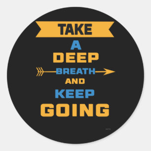 Motivational Arrow Tee - Keep Going Strong Sticker