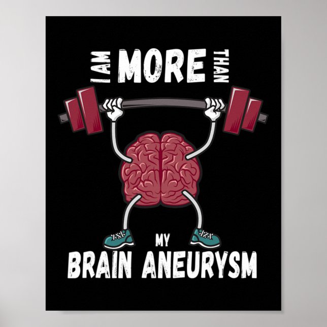 Motivational Awareness Quote Brain Aneurysm Surviv Poster (Front)