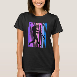 Motivational Baseball Champion Woman Vintage Cool  T-Shirt