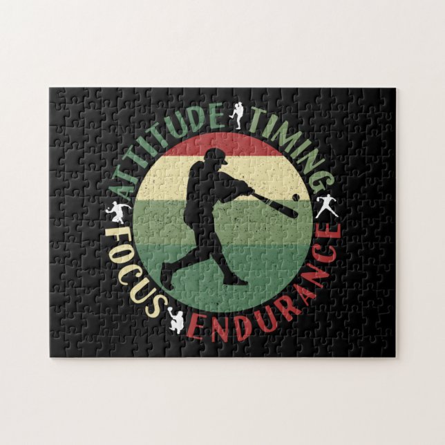 Motivational Baseball Team Values Jigsaw Puzzle (Horizontal)