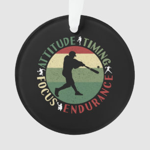 Motivational Baseball Team Values Ornament