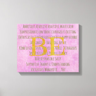 Motivational Be You Quote Canvas Print