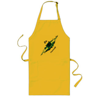 Motivational "Be Yourself" Blue Lightning Bolt Fis Long Apron