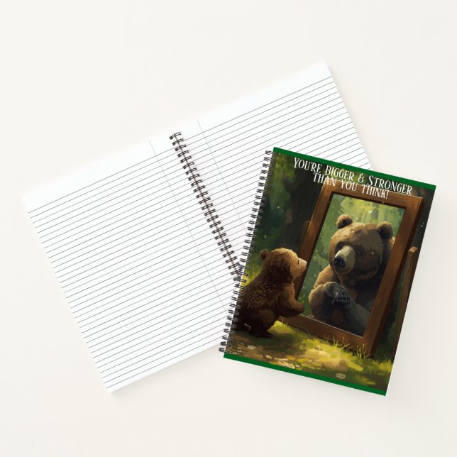 motivational bear cub calendar planner notebook  (Inside)
