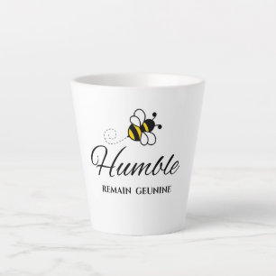 MOTIVATIONAL BEE HUMBLE WHITE BUSY BEE 12OZ LATTE MUG