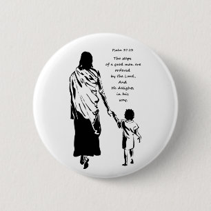 Motivational Bible Scripture Psalm Quote 2 Inch Round Button
