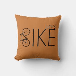 Motivational Bicycle Rider Quote - Funny Cycling Throw Pillow