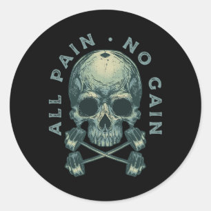 Motivational Bodybuilding Gym Lover Weightlifters Classic Round Sticker