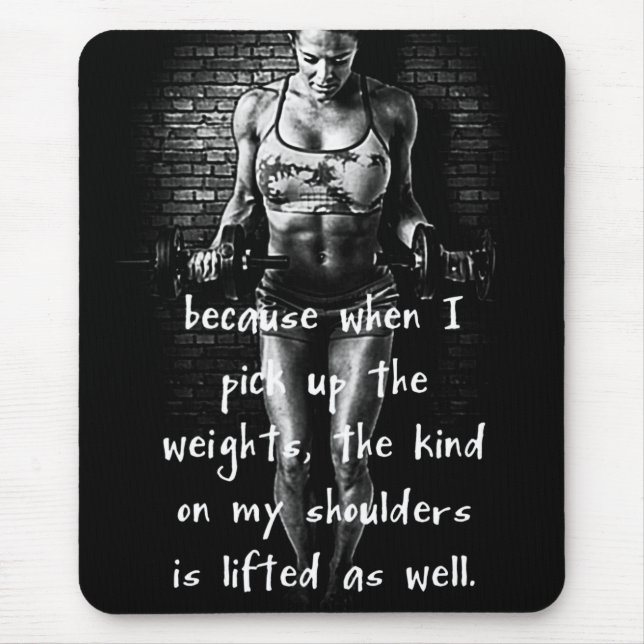 Motivational Bodybuilding Gym Mouse Pad (Front)