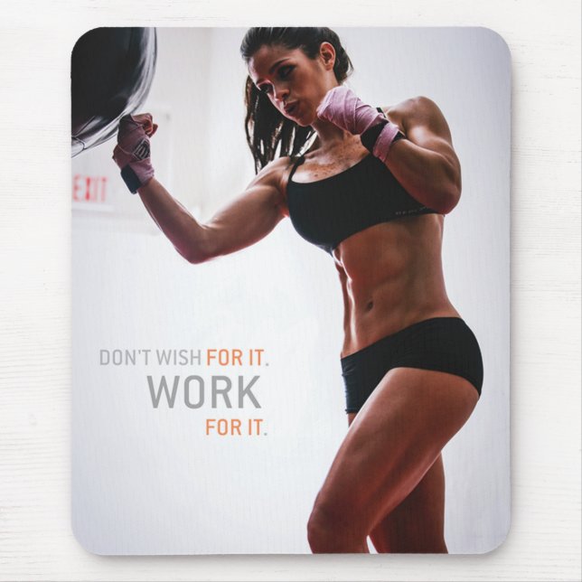 Motivational Bodybuilding Gym Mouse Pad (Front)