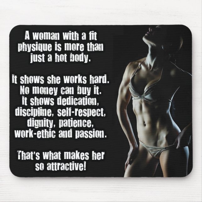 Motivational Bodybuilding Gym Mouse Pad (Front)