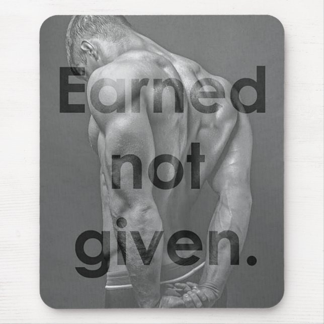 Motivational Bodybuilding Gym Mouse Pad (Front)