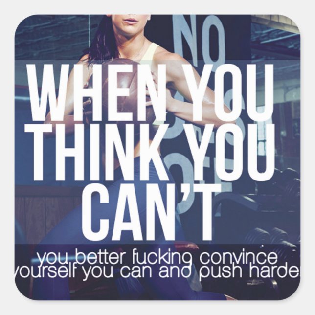 Motivational Bodybuilding Gym Sticker (Front)