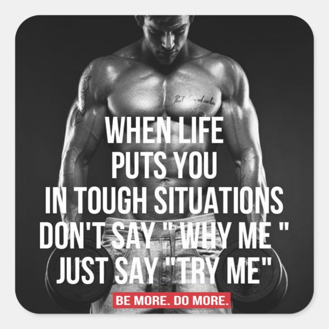 Motivational Bodybuilding Gym Sticker (Front)
