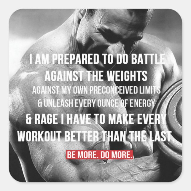 Motivational Bodybuilding Gym Sticker (Front)