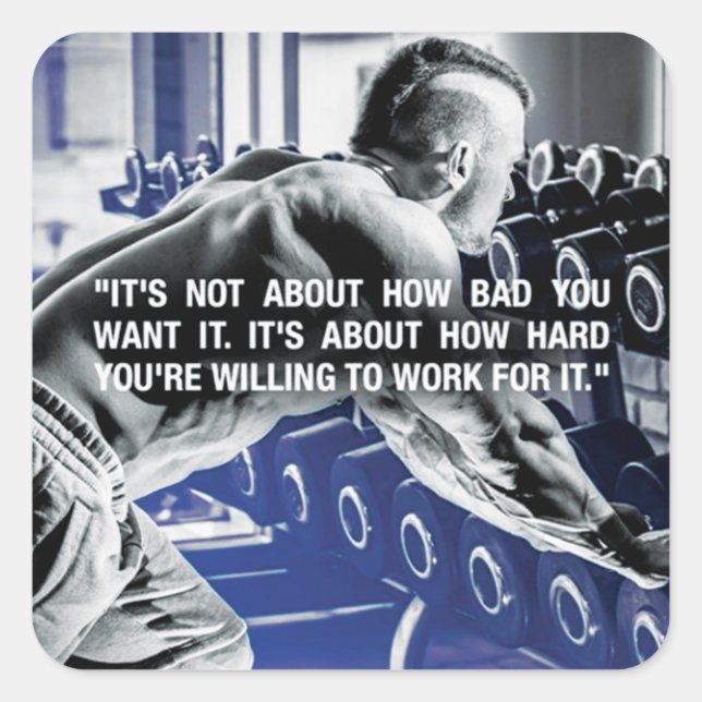 Motivational Bodybuilding Gym Sticker (Front)
