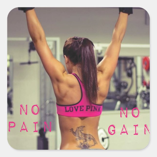 Motivational Bodybuilding Gym Sticker (Front)