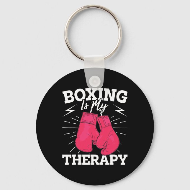 Motivational Boxing Design For Pionate Fighters  Keychain (Front)