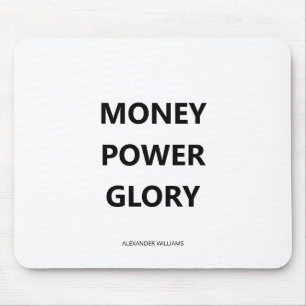 Motivational Business Minimalist Black and White Mouse Pad