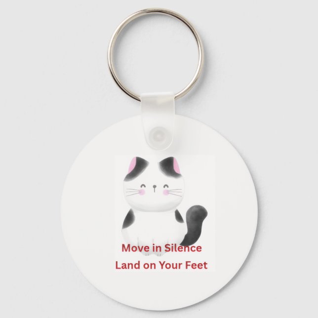 Motivational Cat Graphic  Keychain (Front)