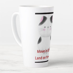 Motivational Cat Graphic Tee Latte Mug
