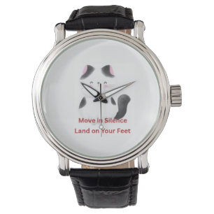 Motivational Cat Graphic Watch