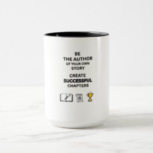 MOTIVATIONAL CERAMIC 15 OZ. COMBO, BE THE AUTHOR MUG