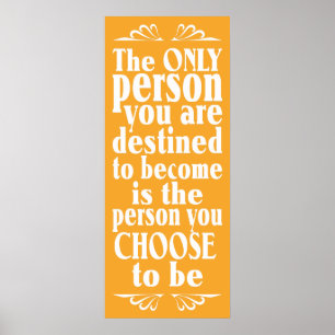 Motivational CHOICE custom color poster