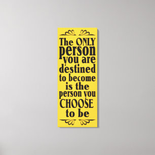 Motivational CHOICE custom colour canvas print