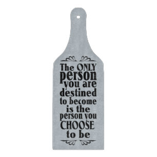 Motivational CHOICE custom colour cutting board