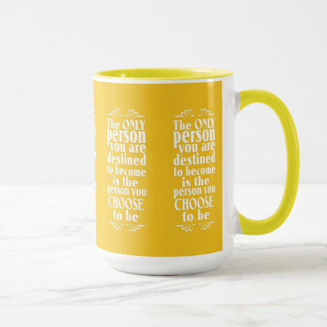 Motivational CHOICE custom colour mugs (Right)