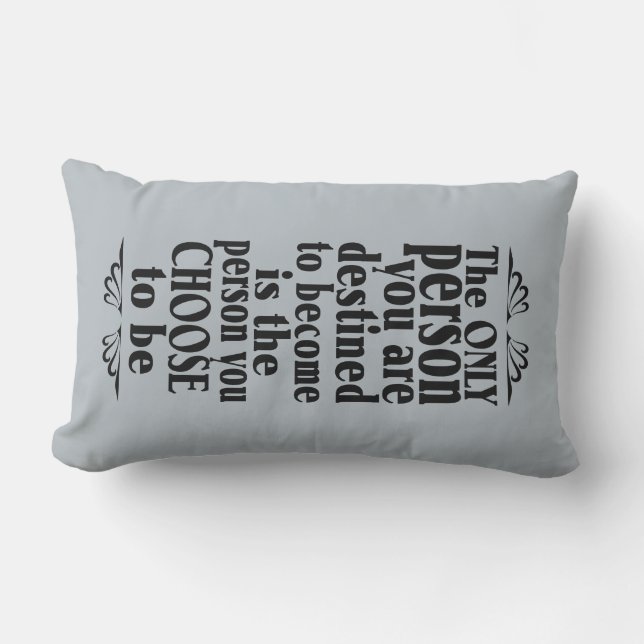 Motivational CHOICE custom colour & text pillow (Front)