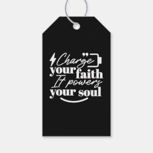 Motivational Christian Quote – Charge Your Faith Gift Tags