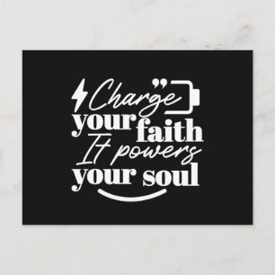 Motivational Christian Quote – Charge Your Faith Holiday Postcard