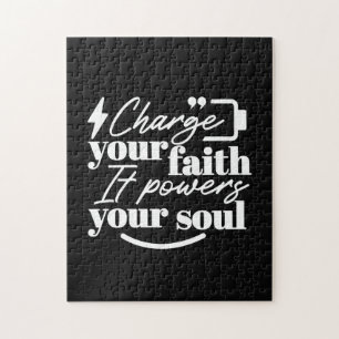 Motivational Christian Quote – Charge Your Faith Jigsaw Puzzle