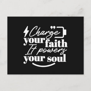 Motivational Christian Quote – Charge Your Faith Postcard