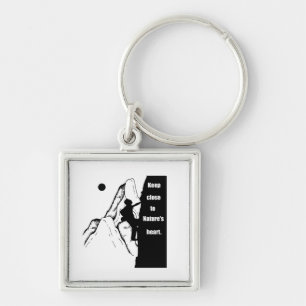 Motivational climbing rockclimbing keychain