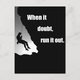 Motivational climbing rockclimbing postcard