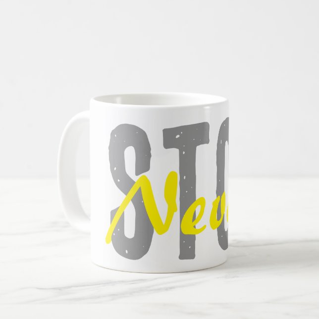 Motivational coffee mug with a simple design (Devant gauche)