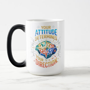 Motivational Compass Art Magic Mug