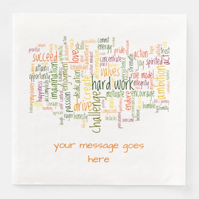 Motivational Confidence Booster - placebo effect Napkin (Front)