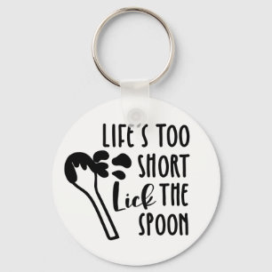 Motivational Cooking Chef Cook Baker Lick Spoon Keychain