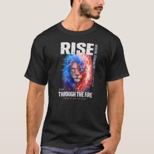 Motivational Cosmic Lion Fire Art – Mental Strengt T-Shirt