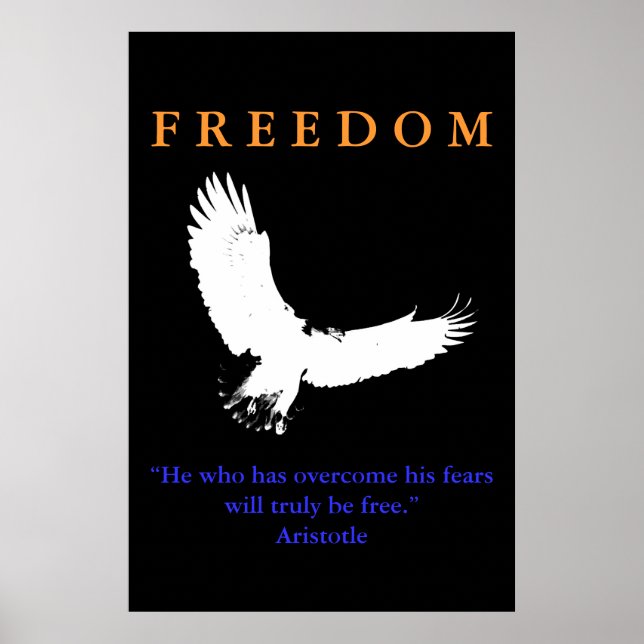Motivational Courage American Eagle Poster Imprime (Devant)