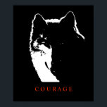 Motivational Courage Wolf Pop Art Poster Print<br><div class="desc">Digital Artwork - Wolf Head Computer Animal Art - College Pop Art - Wild Big Animals Computer Images</div>