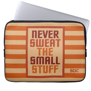 Motivational custom monogram laptop sleeves