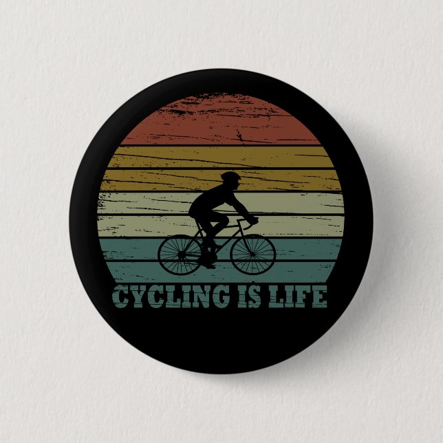 Motivational cycling 2 inch round button (Front)